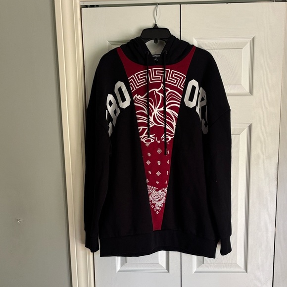 Crooks & Castles Black and Burgundy Graphic Sweater - Picture 5 of 5